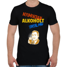 PRINTFASHION NYOMOKBAN ALKOHOLT TARTALMAZ - Férfi póló - Fekete