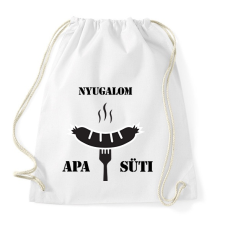 PRINTFASHION Nyugalom! Apa süti - Sportzsák, Tornazsák - Fehér tornazsák