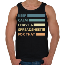 PRINTFASHION Nyugalom - Van táblázatom hozzá - Férfi atléta - Fekete atléta, trikó