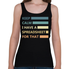 PRINTFASHION Nyugalom - Van táblázatom hozzá - Női atléta - Fekete női trikó