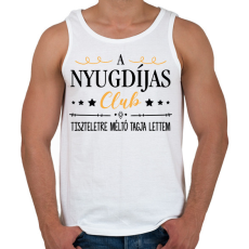 PRINTFASHION Nyugdíjas Club - Férfi atléta - Fehér