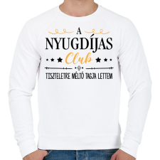 PRINTFASHION Nyugdíjas Club - Férfi pulóver - Fehér férfi pulóver, kardigán