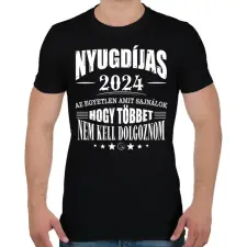 PRINTFASHION Nyugdijas lettem - Férfi póló - Fekete férfi póló