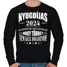 PRINTFASHION Nyugdijas lettem - Férfi pulóver - Fekete