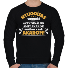 PRINTFASHION Nyugdíjas vagyok! - Férfi pulóver - Fekete