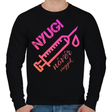 PRINTFASHION Nyugi nővér vagyok  - Férfi pulóver - Fekete
