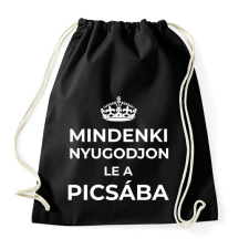 PRINTFASHION NYUGODJ LE A PICSÁBA - Sportzsák, Tornazsák - Fekete tornazsák