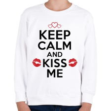 PRINTFASHION Nyugodj le és csókolj meg - Gyerek pulóver - Fehér gyerek pulóver, kardigán
