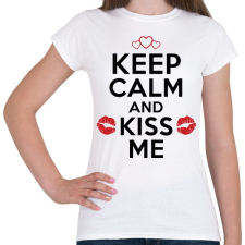 PRINTFASHION Nyugodj le és csókolj meg - Női póló - Fehér női póló