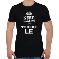PRINTFASHION NYUGODJ LE - Férfi póló - Fekete