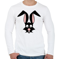 PRINTFASHION nyúl - Férfi hosszú ujjú póló - Fehér férfi póló