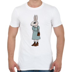 PRINTFASHION Nyúl lány - Férfi póló - Fehér