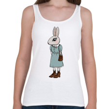 PRINTFASHION Nyúl lány - Női atléta - Fehér női trikó