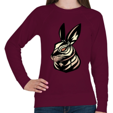 PRINTFASHION Nyúl tetoválás - Női pulóver - Bordó