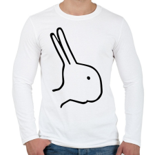 PRINTFASHION Nyúl vagy kacsa? - Férfi hosszú ujjú póló - Fehér férfi póló