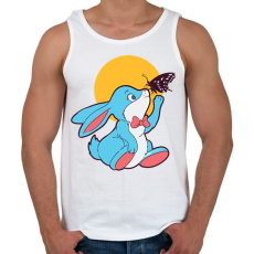 PRINTFASHION Nyuszi és pillangó - Férfi atléta - Fehér