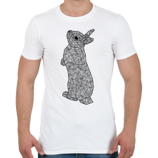 PRINTFASHION Nyuszi - Férfi póló - Fehér férfi póló