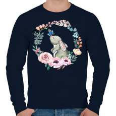 PRINTFASHION Nyuszi - Férfi pulóver - Sötétkék