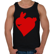 PRINTFASHION Nyuszi love - Férfi atléta - Fekete atléta, trikó