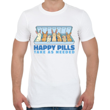 PRINTFASHION Nyuszi pirulák - Férfi póló - Fehér férfi póló