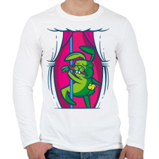 PRINTFASHION Nyuszi rúdtáncos_ - Férfi hosszú ujjú póló - Fehér