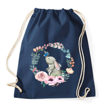 PRINTFASHION Nyuszi - Sportzsák, Tornazsák - Sötétkék tornazsák