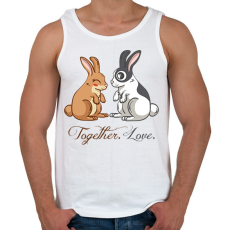 PRINTFASHION Nyuszi szerelem - Férfi atléta - Fehér