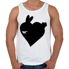 PRINTFASHION Nyuszi szív - Férfi atléta - Fehér