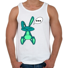 PRINTFASHION Nyuszika - Férfi atléta - Fehér atléta, trikó