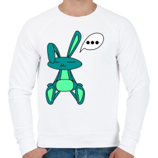 PRINTFASHION Nyuszika - Férfi pulóver - Fehér férfi pulóver, kardigán