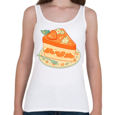 PRINTFASHION Nyuszis torta - Női atléta - Fehér női trikó