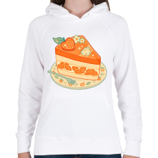 PRINTFASHION Nyuszis torta - Női kapucnis pulóver - Fehér