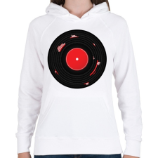 PRINTFASHION Ocean blues - Női kapucnis pulóver - Fehér női pulóver, kardigán