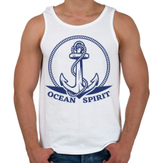 PRINTFASHION Oceán spirit - Férfi atléta - Fehér