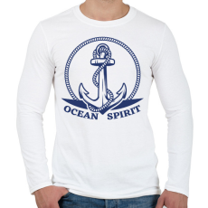 PRINTFASHION Oceán spirit - Férfi hosszú ujjú póló - Fehér