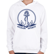 PRINTFASHION Oceán spirit - Gyerek kapucnis pulóver - Fehér