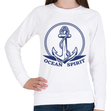 PRINTFASHION Oceán spirit - Női pulóver - Fehér