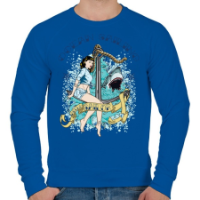 PRINTFASHION Óceáni vitorlázás - Férfi pulóver - Királykék férfi pulóver, kardigán