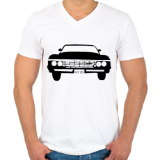 PRINTFASHION odaát #3 - Férfi V-nyakú póló - Fehér