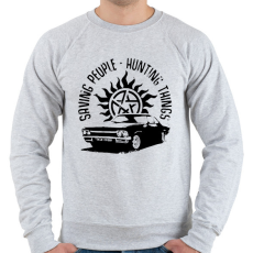 PRINTFASHION odaát - Férfi pulóver - Sport szürke