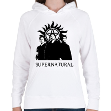 PRINTFASHION odaát - Női kapucnis pulóver - Fehér női pulóver, kardigán