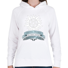 PRINTFASHION Odaát//Supernatural Family Business - Női kapucnis pulóver - Fehér női pulóver, kardigán