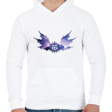PRINTFASHION Odaát (Supernatural) - Férfi kapucnis pulóver - Fehér férfi pulóver, kardigán