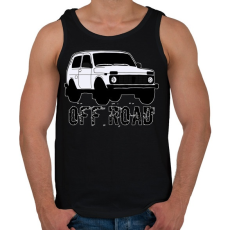 PRINTFASHION OFF ROAD - Férfi atléta - Fekete