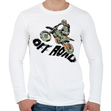 PRINTFASHION Off road motosport - Férfi hosszú ujjú póló - Fehér