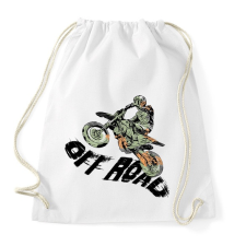 PRINTFASHION Off road motosport - Sportzsák, Tornazsák - Fehér tornazsák