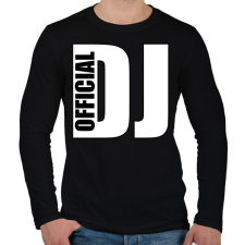 PRINTFASHION Official Dj - Férfi hosszú ujjú póló - Fekete férfi póló