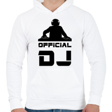 PRINTFASHION official dj - Férfi kapucnis pulóver - Fehér férfi pulóver, kardigán