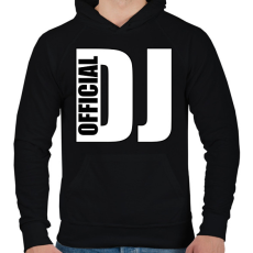 PRINTFASHION Official Dj - Férfi kapucnis pulóver - Fekete