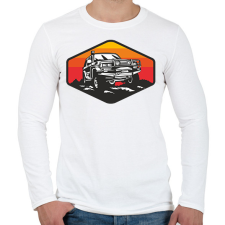 PRINTFASHION offroad - Férfi hosszú ujjú póló - Fehér férfi póló